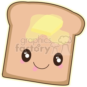 Toast cartoon character vector image