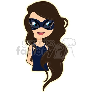 Masquerade Girl cartoon character vector image