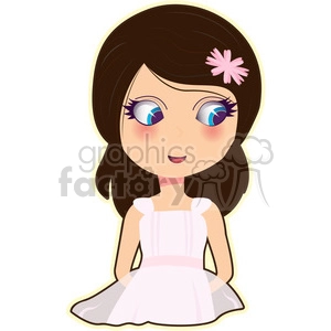 Flower Girl cartoon character vector image