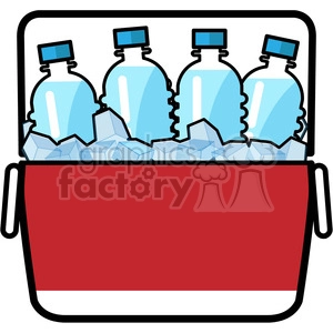 cooler full of ice cold water icon