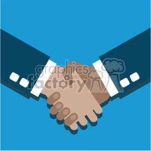 hand shake partner agreement hispanic flat design vector art