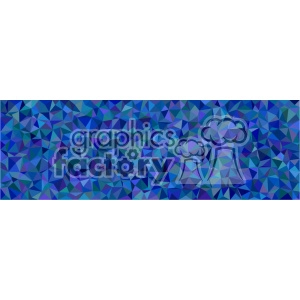 A vibrant geometric pattern comprised of various shades of blue triangles, creating a mosaic-like texture.