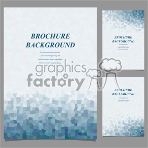 Abstract Blue Mosaic Brochure Background Template