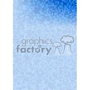 A gradient blue pixelated background transitioning from darker blue at the top to lighter blue at the bottom.