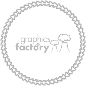 Braided Chain Circular Grayscale Frame