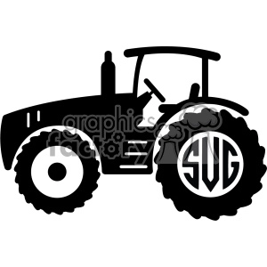 tractor svg initials monogram cut file v4