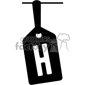 Hanging Tag with Letter 'H'