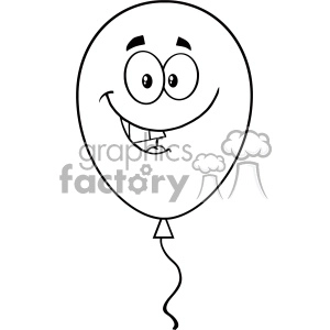A cartoon balloon with a smiling face