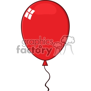 A cartoon style red balloon