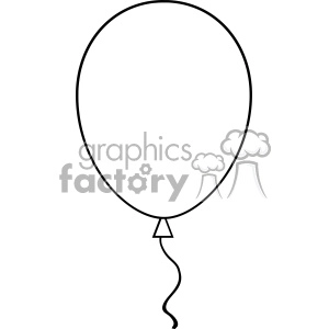 A line art drawing of a party balloon