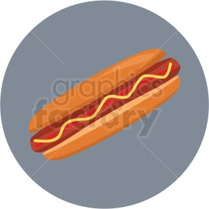 hotdog icon clipart with circle background
