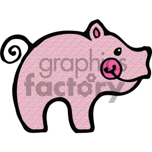 Cute Speckled Pink Pig