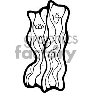 bacon clip art black and white