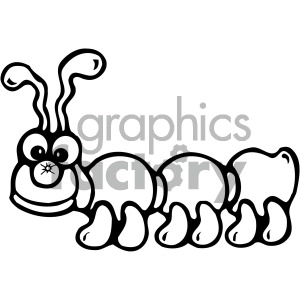 Smiling Cartoon Caterpillar