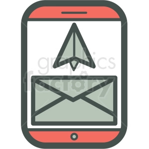 email inbox smart device vector icon