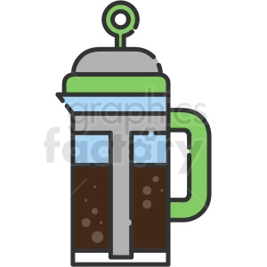 coffee plunger vector icon art