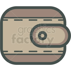 brown wallet vector icon