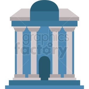 A clipart image of a classical building with columns and a domed roof, resembling a courthouse or government building.