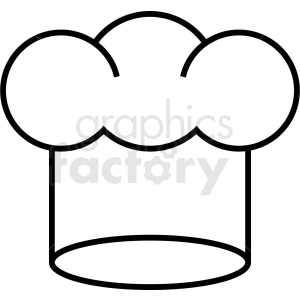 Chef Hat - Simple Outline Drawing