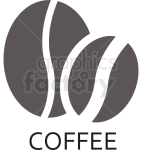coffee bean logo vector