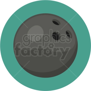 bowling ball vector clipart on circle background