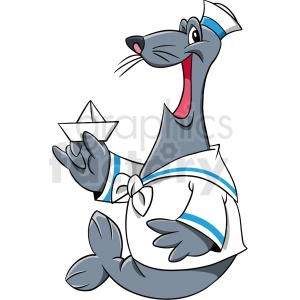 seal sailor cartoon