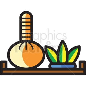 spa tray vector icon clipart