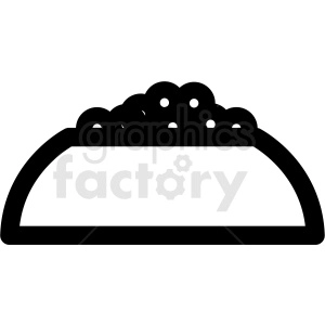 dog food bowl outline vector icon clipart