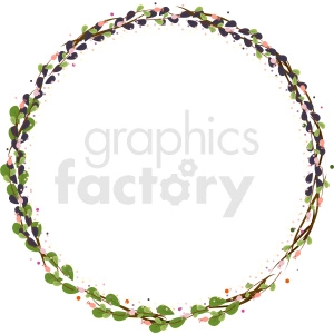 natural circle border vector clipart