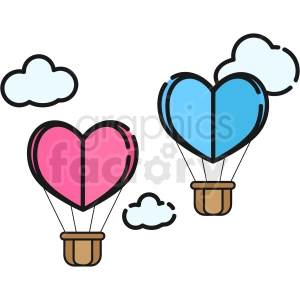 hot air balloons vector icon