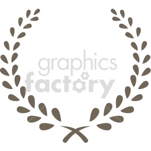 simple laurel wreath design vector clipart