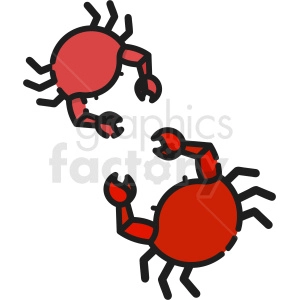 Crabs vector clipart