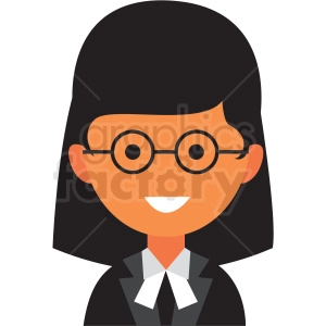 female judge avatar icon vector clipart