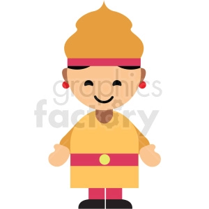 Thailand character icon vector clipart