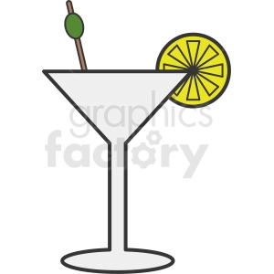 cartoon martini clipart