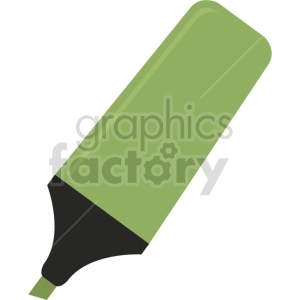 green highlighter vector clipart