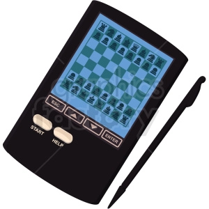 digital pocket chess board vector clipart