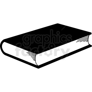 black and white book vector clipart