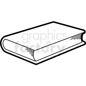 black and white book outline vector clipart