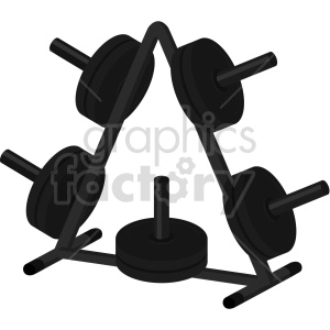 weight plate rack vector graphic