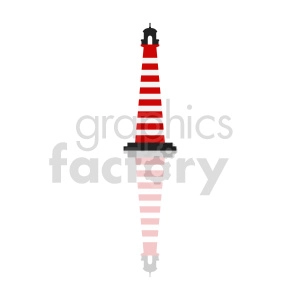 lighthouse flat vector graphic