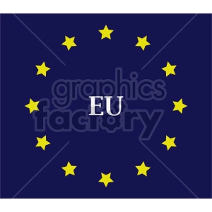 Flag of European Union vector clipart 05