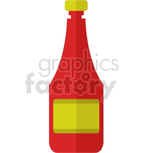 ketchup bottle vector icon clipart
