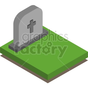 isometric tombstone vector icon