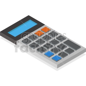 isometric calculators vector icon clipart 20