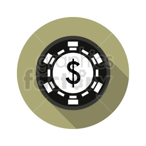poker chip vector clipart 04