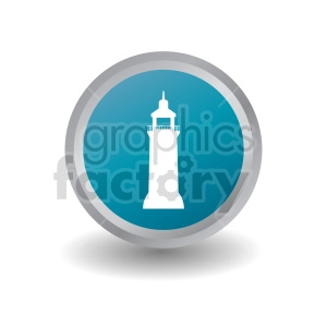 lighthouse button vector