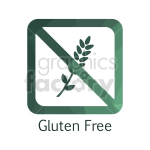 gluten free text vector icon