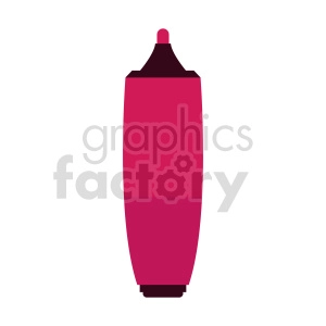 pink highlighter marker vector clipart