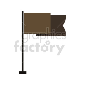 brown flag vector clipart